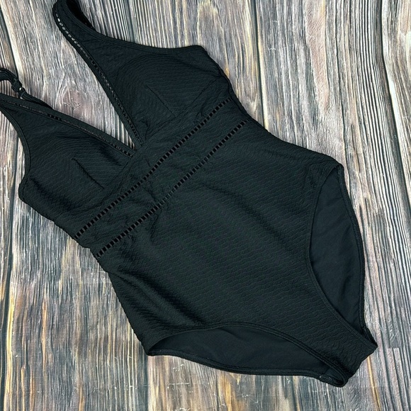 Sea Level Swim Black One Piece- Size 10 - Picture 3 of 14